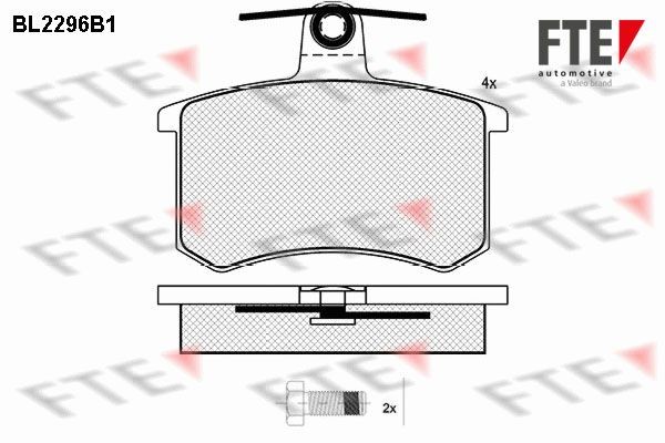 FTE BL2296B1: Jarrupalat, levyjarru