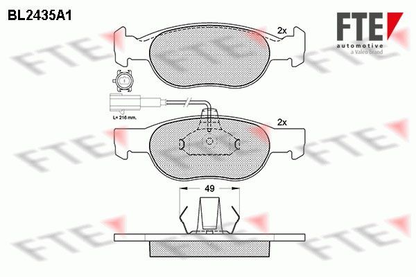FTE BL2435A1: Bromsbelägg