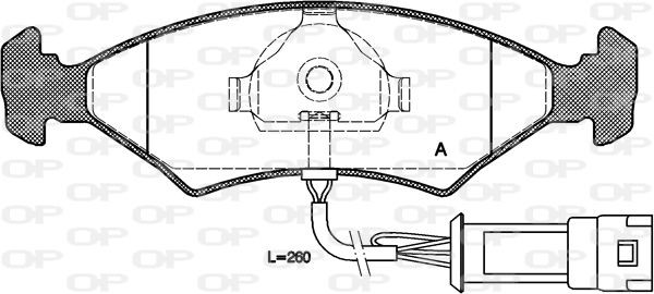 OPEN PARTS BPA0119.32: Fékbetét készlet, tárcsafék elsőtengely