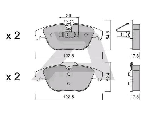 AISIN BPMB-2002: Bromsbelägg Premium ADVICS by AISIN