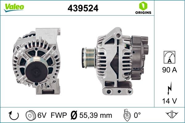 VALEO 439524: Alternator 90A NEW ORIGINAL PART