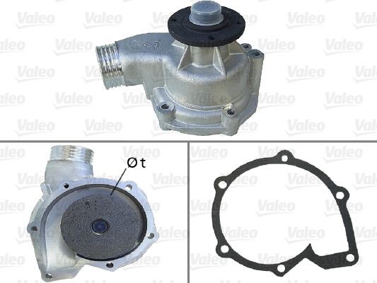 VALEO 506862: Pompe à eau avec joints, avec couvercle