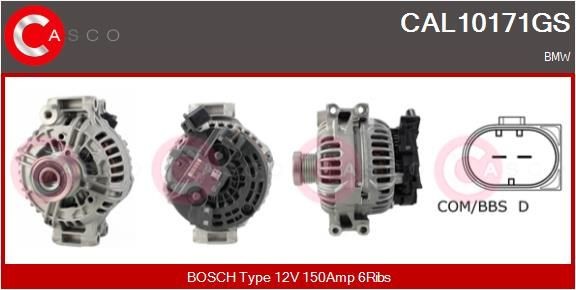 CASCO CAL10171GS: Alternator 150A, cu regulator integrat