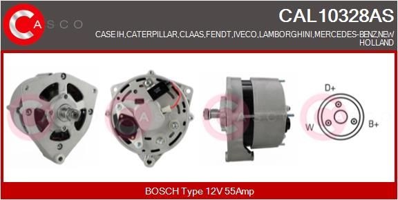 CASCO CAL10328AS: Alternador 55A, com regulador integrado