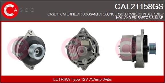 CASCO CAL21158GS: Alternador 75A