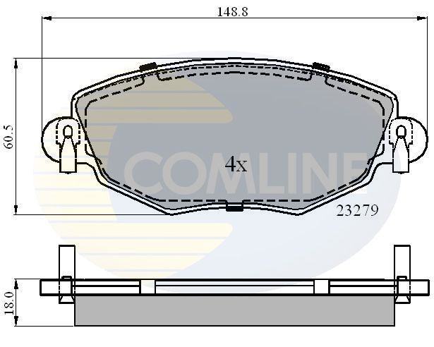 COMLINE CBP01110: Plaquettes de frein