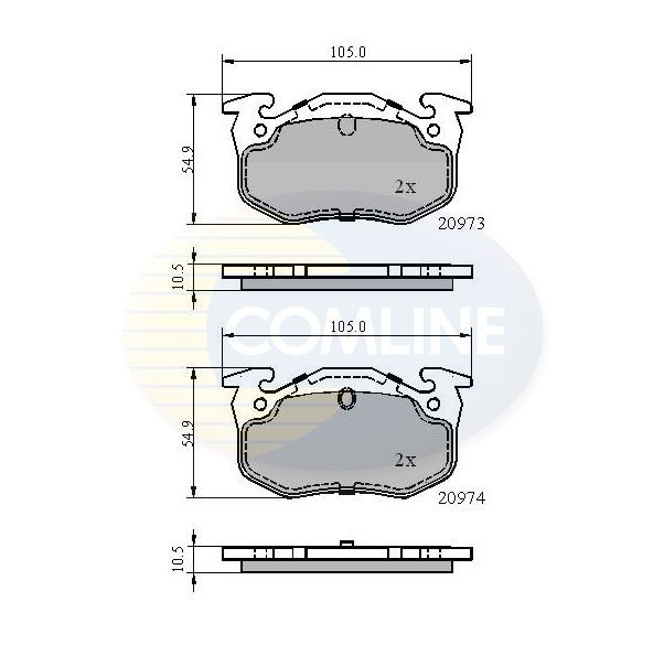 COMLINE CBP0522: Bromsbelägg