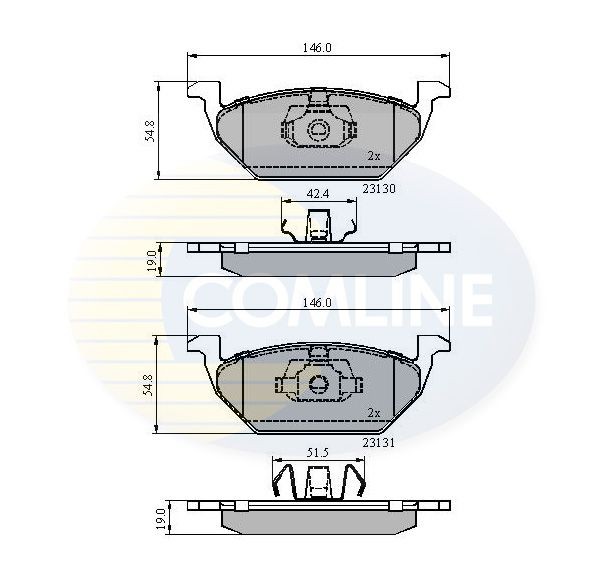 COMLINE CBP0889: Bremsbeläge