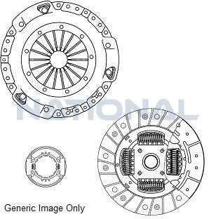 NATIONAL CK9183: Kit de embraiagem com prato da embraiagem, com disco da embraiagem, com rolamento de desembraiagem