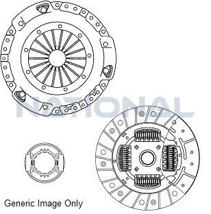 NATIONAL CK9435: Kit de embraiagem com prato da embraiagem, com disco da embraiagem, com rolamento de desembraiagem