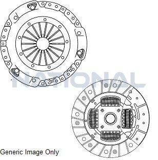 NATIONAL CK9680: Spojková sada s přítlačným talířem spojky, bez centrálního vypínače relé, se spojkovou lamelou