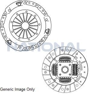 NATIONAL CK9903: Kit de embraiagem com prato da embraiagem, sem desembraiagem central, com disco da embraiagem