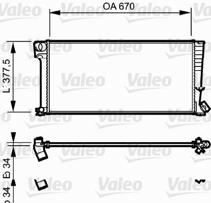 VALEO 731743: Radiateur du moteur Aluminium, avec thermostat de liquide de refroidissement