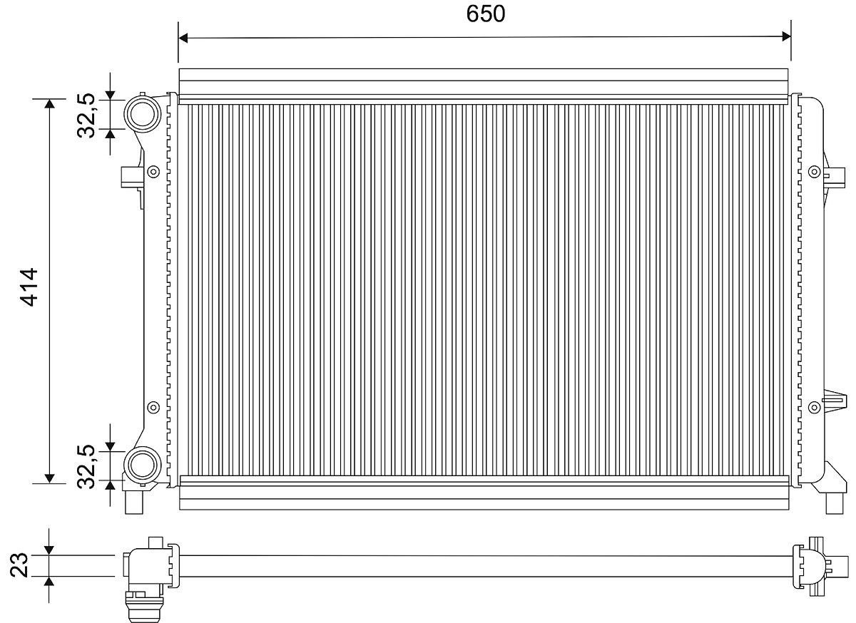 VALEO 732523: Radiateur du moteur Aluminium, sans cache