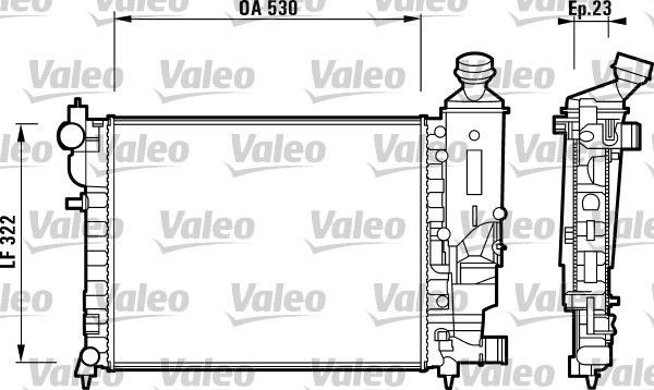 VALEO 732882: Radiateur du moteur Aluminium