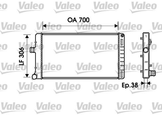 VALEO 734224: Radiateur du moteur Aluminium, sans thermostat de liquide de refroidissement