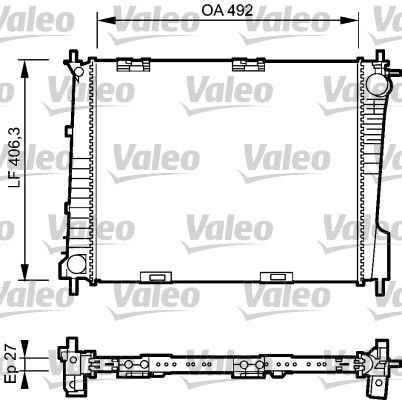 VALEO 734461: Radiateur du moteur Aluminium, sans thermostat de liquide de refroidissement