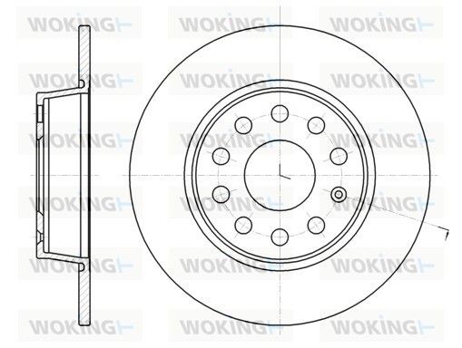 WOKING D61340.00: Bremsscheibe Hinterachse, Ø: 271,8mm, voll, Ø: 272mm