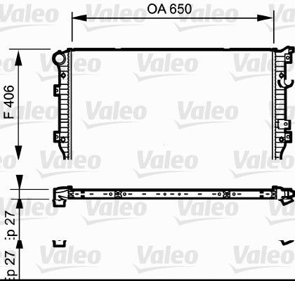 VALEO 735133: Radiateur du moteur Aluminium