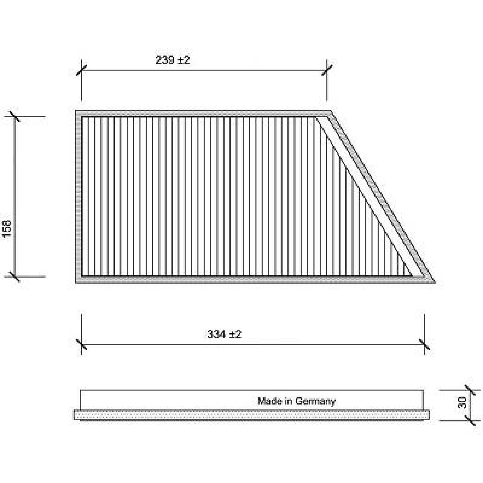 DIEDERICHS DCI1072: Filtre d'habitacle Filtre à charbon actif, Climate