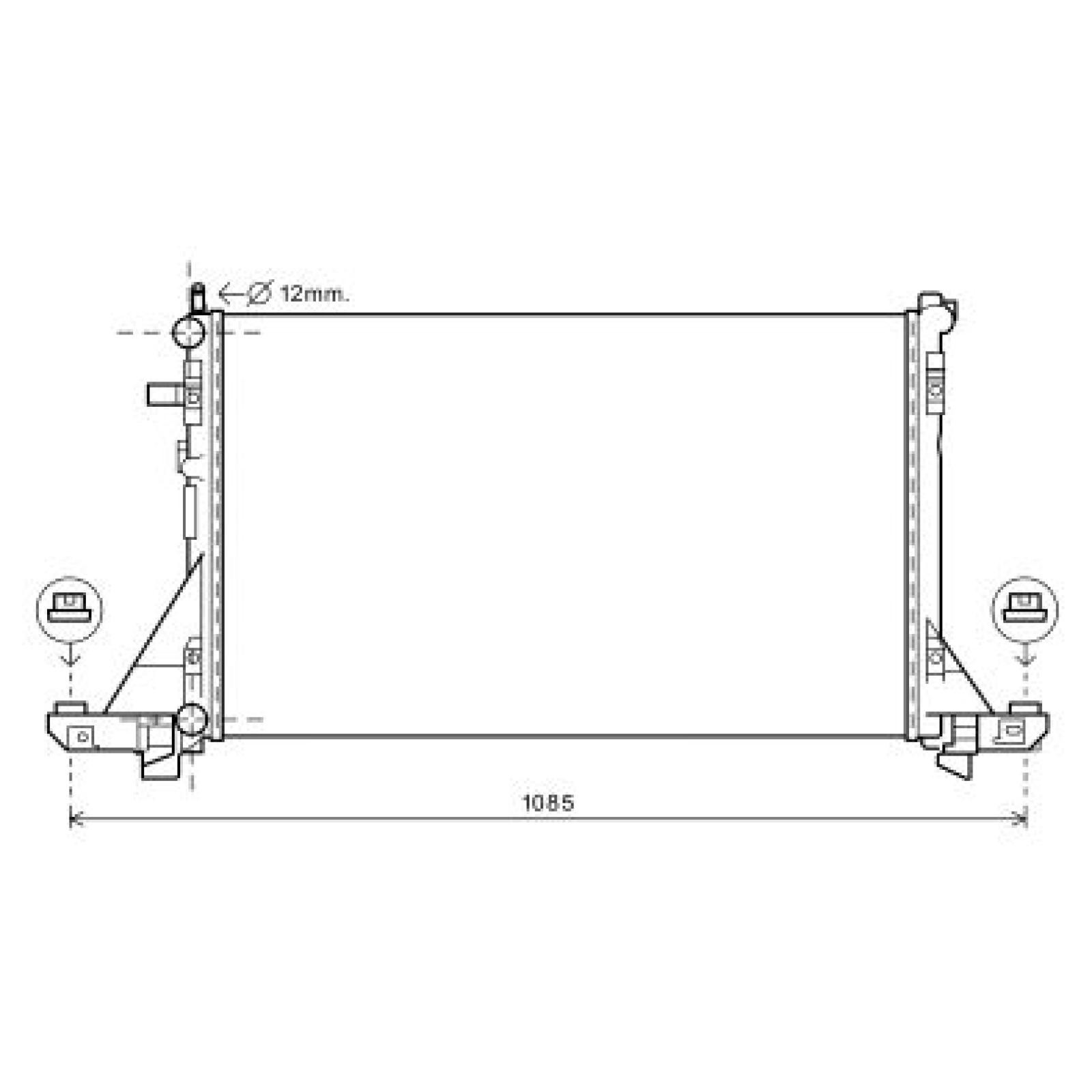 DIEDERICHS DCM2968: Radiateur du moteur Aluminium, Climate