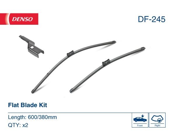DENSO DF-245: Перо за чистачки 600/380mm Flat