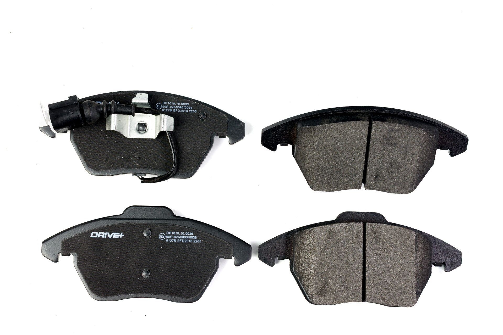 Dr!ve+ DP1010.10.0036: Bromsbelägg framaxel, med fjäder, med limfolie