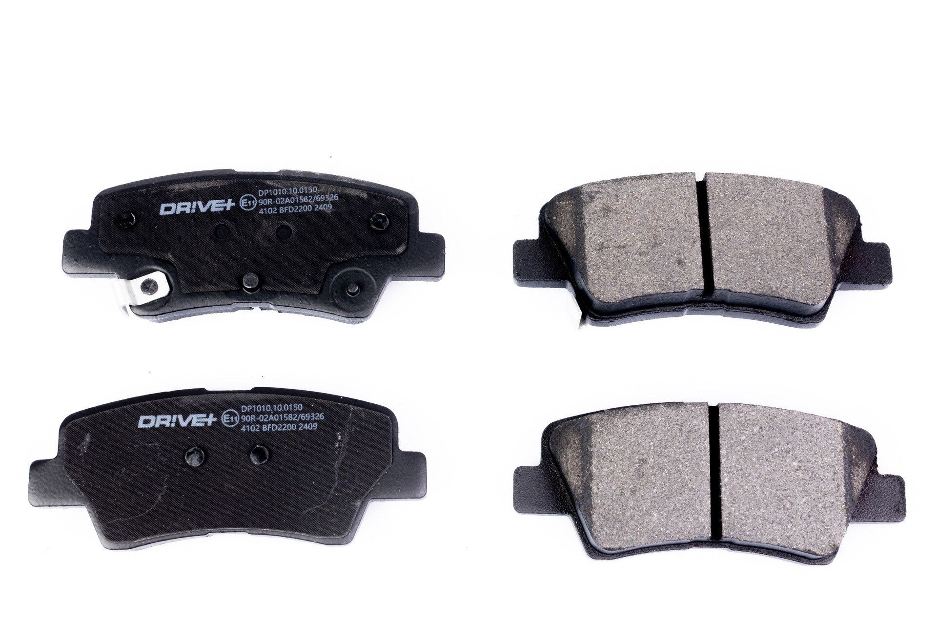 Dr!ve+ DP1010.10.0150: Klocki hamulcowe Oś tylna, ze sprężyną, z naklejaną folią