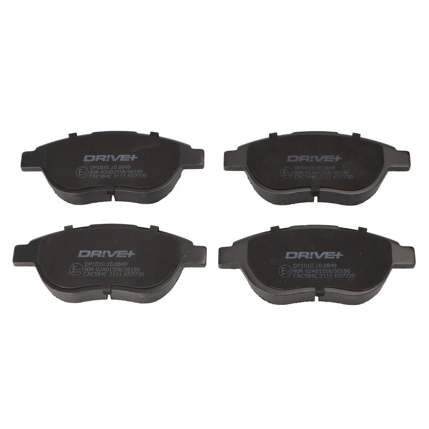 Dr!ve+ DP1010.10.0849: Remblokken Vooras, Met kleeffolie, Met schroeven