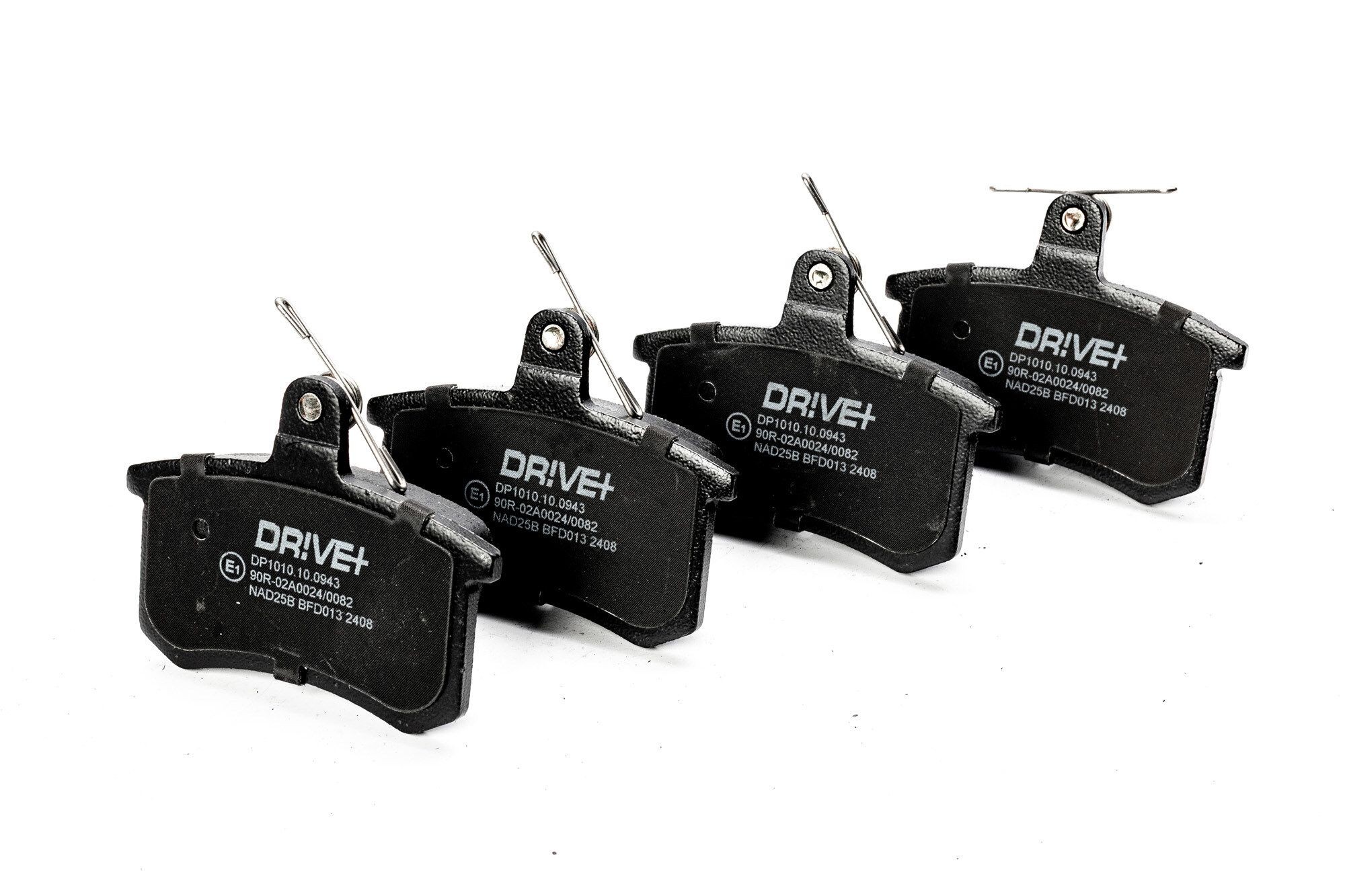 Dr!ve+ DP1010.10.0943: Plaquettes de frein Essieu arrière, avec ressort, avec feuille collante, avec vis/boulons