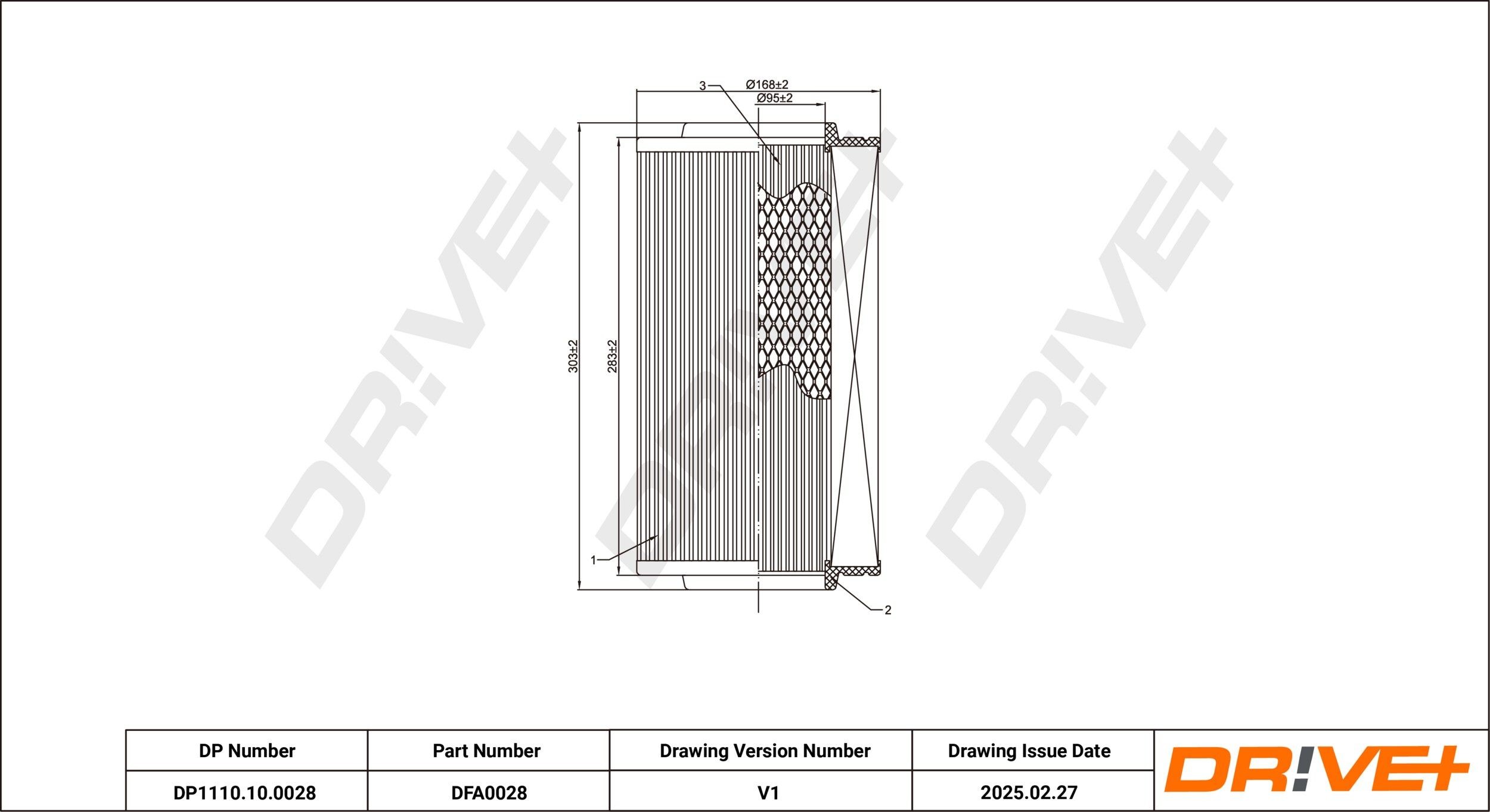 Dr!ve+ DP1110.10.0028: Luchtfilter