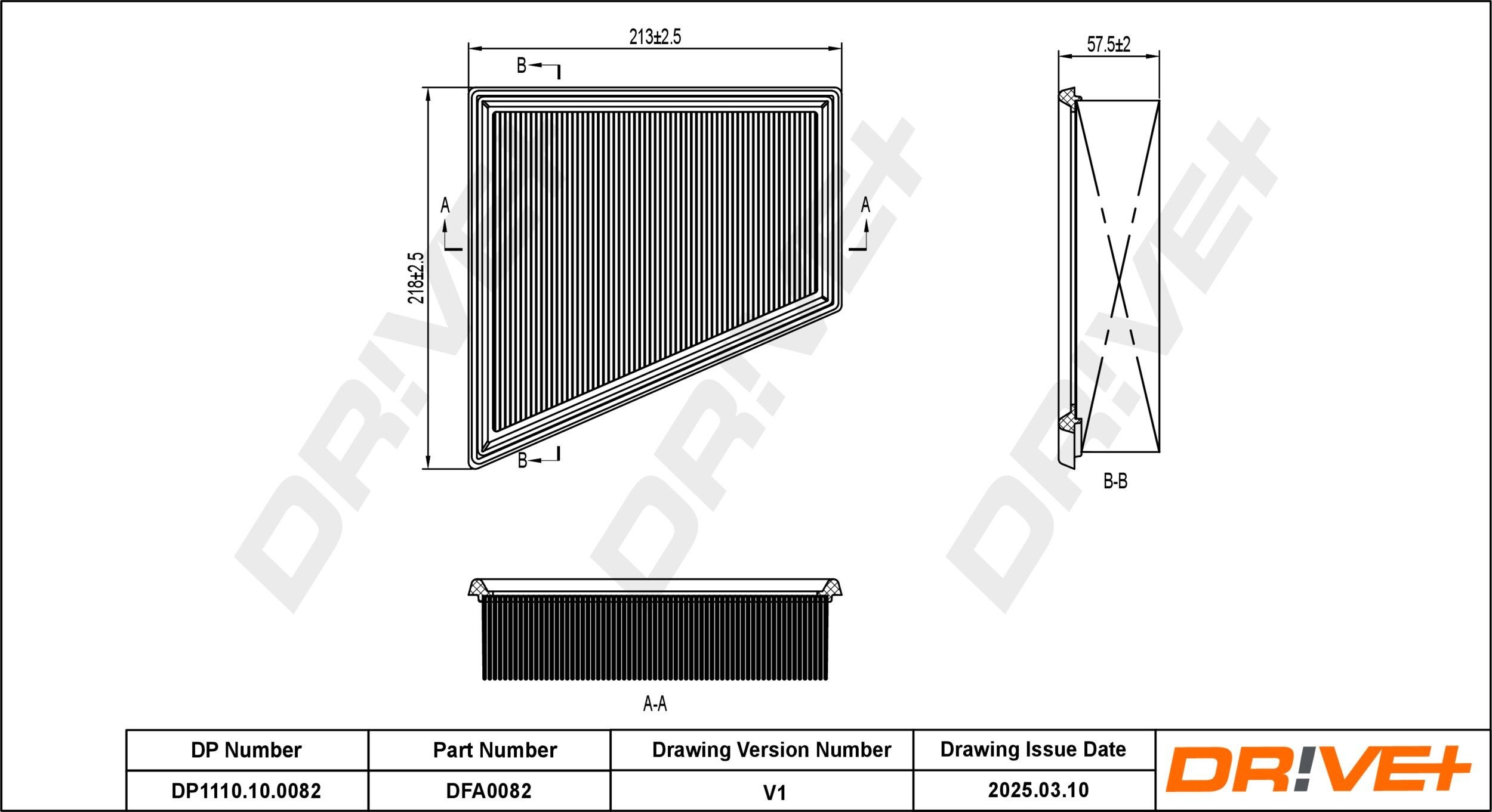 Dr!ve+ DP1110.10.0082: Luftfilter