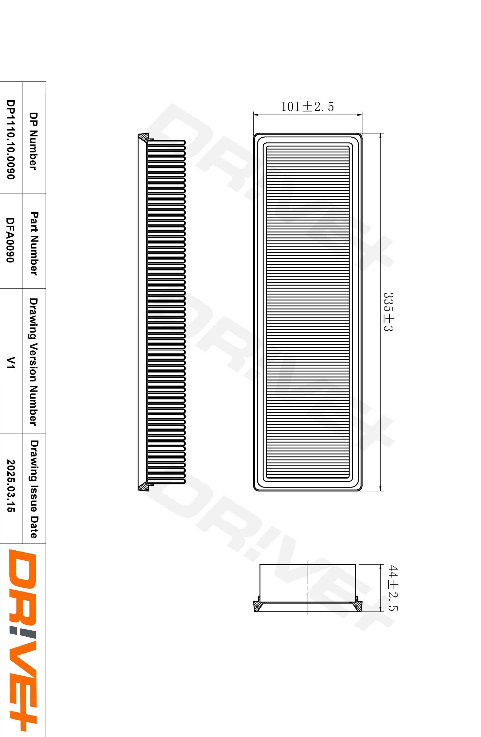 Dr!ve+ DP1110.10.0090: Luftfilter