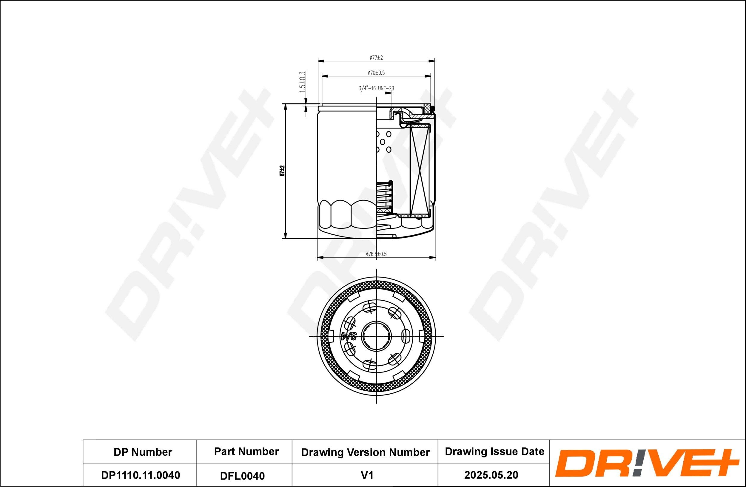 Dr!ve+ DP1110.11.0040: Ölfilter