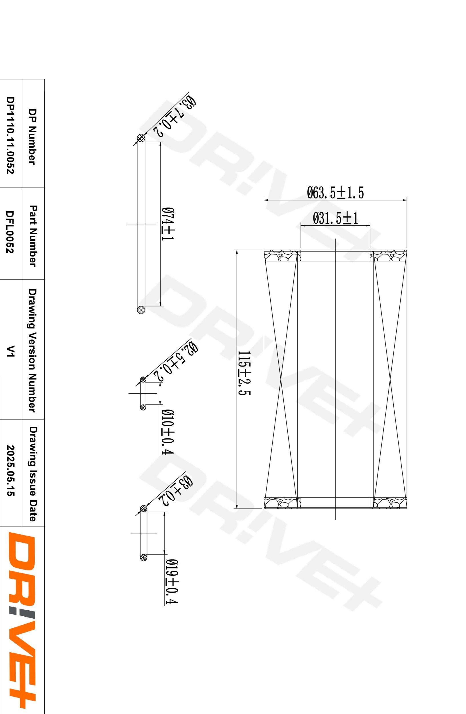 Dr!ve+ DP1110.11.0052: Oliefilter