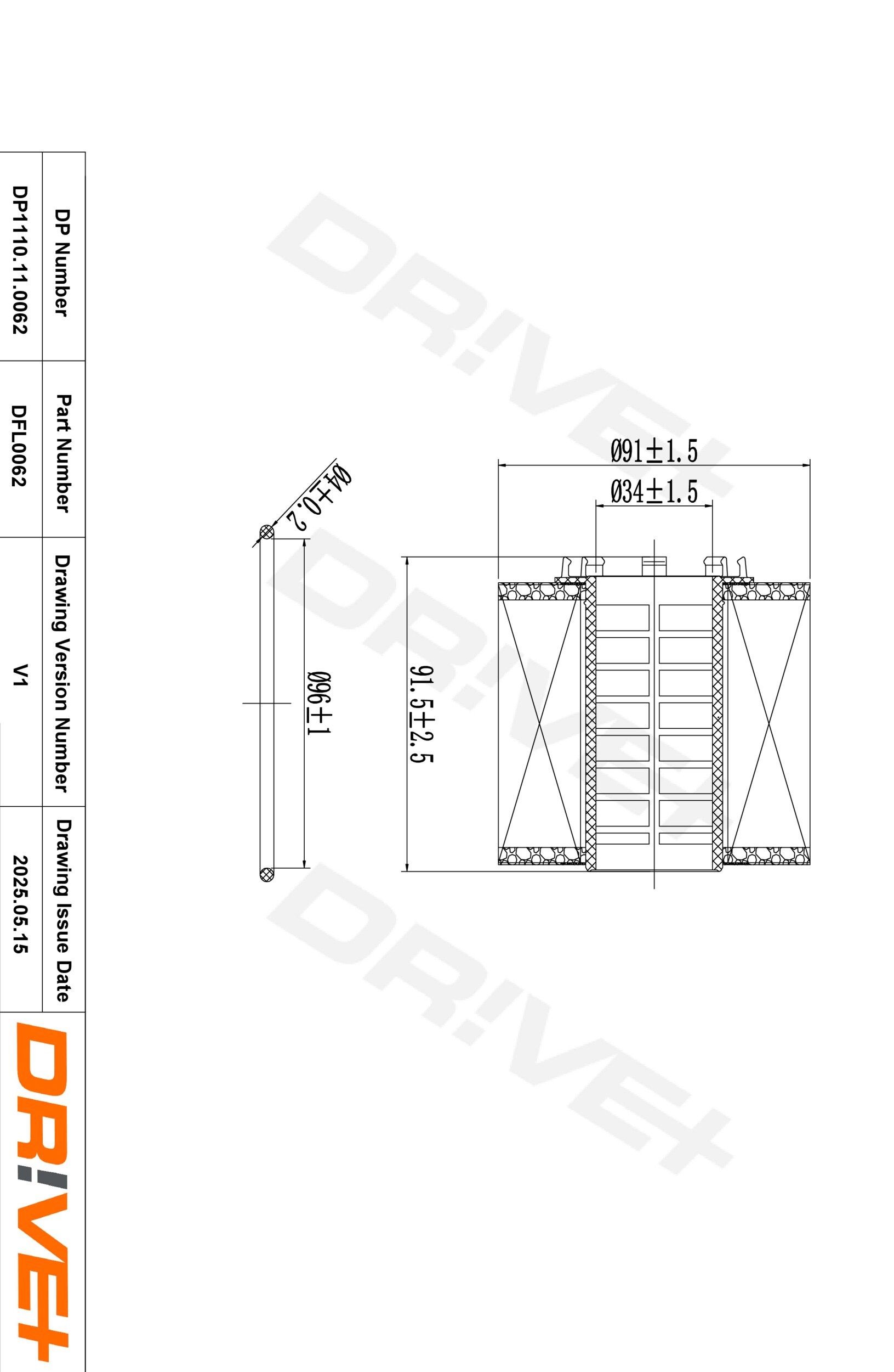 Dr!ve+ DP1110.11.0062: Olajszűrő