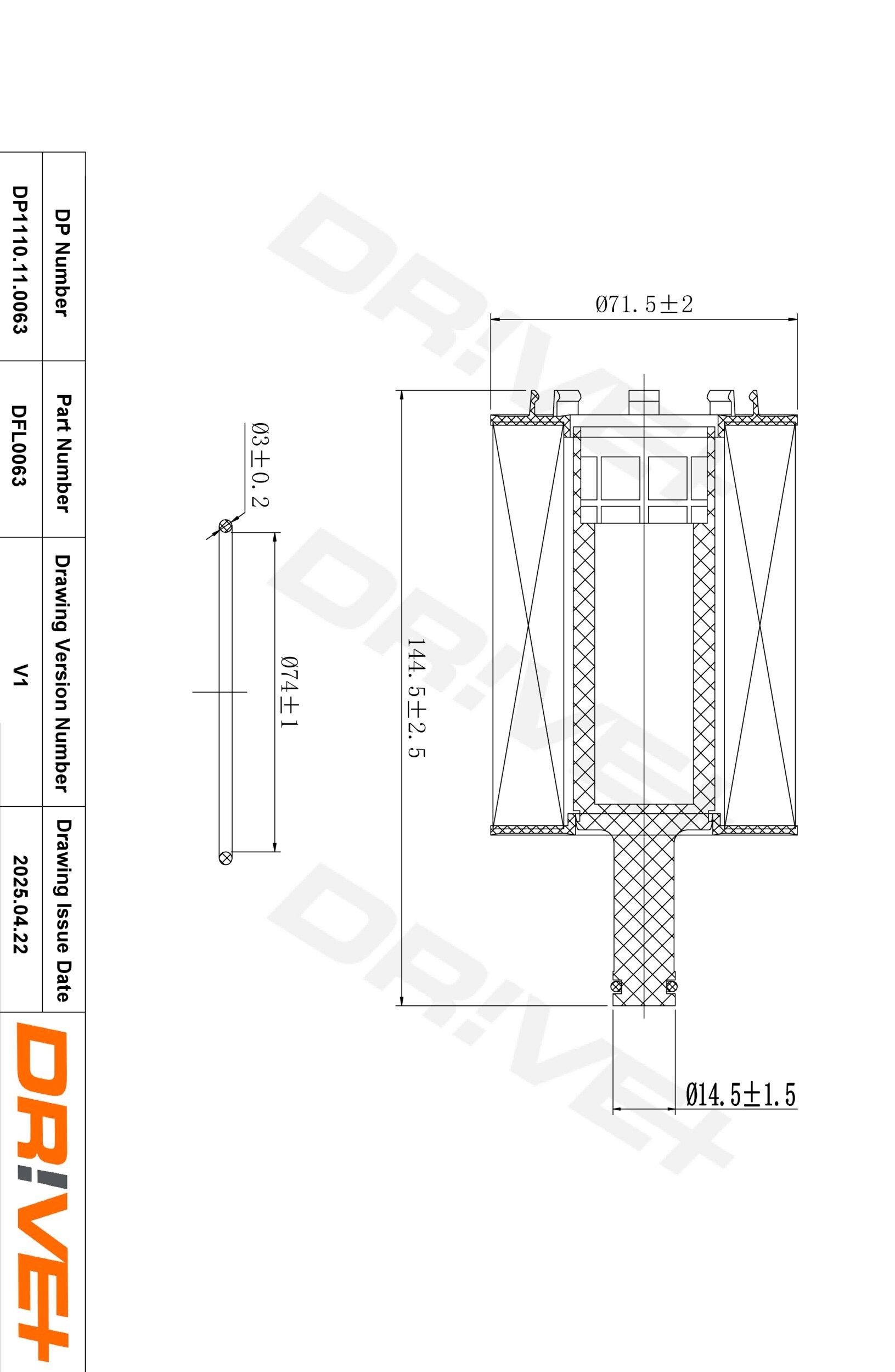 Dr!ve+ DP1110.11.0063: Öljynsuodatin