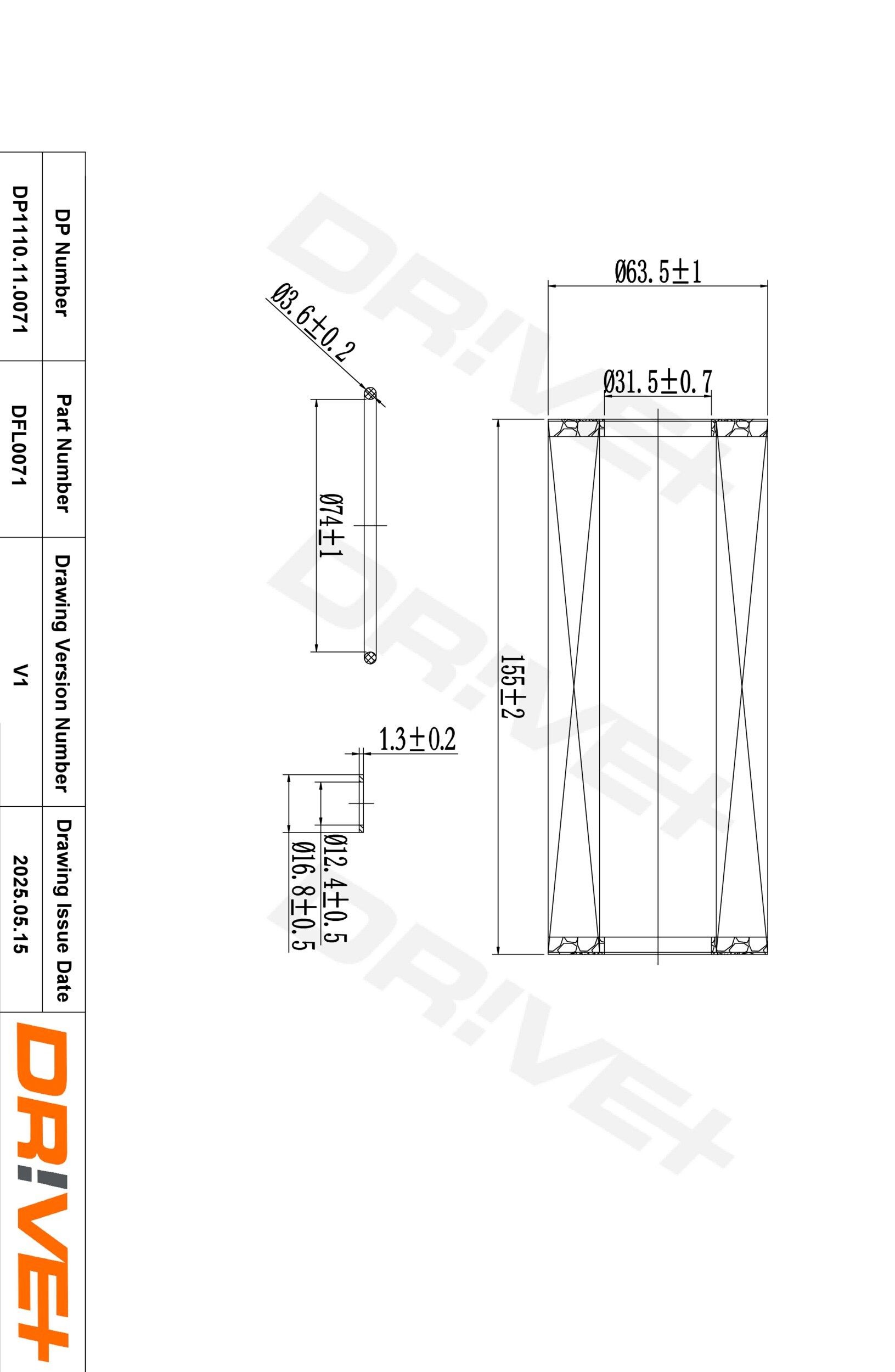Dr!ve+ DP1110.11.0071: Oliefilter