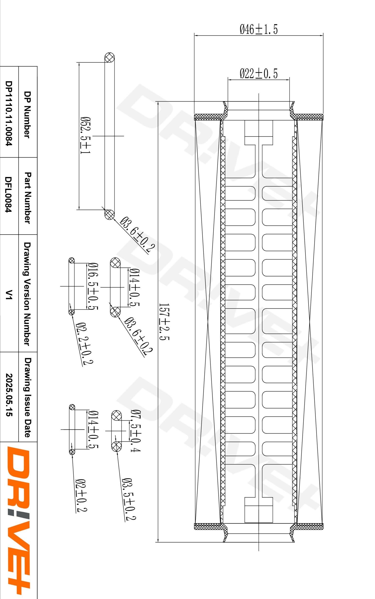 Dr!ve+ DP1110.11.0084: Filtre à huile