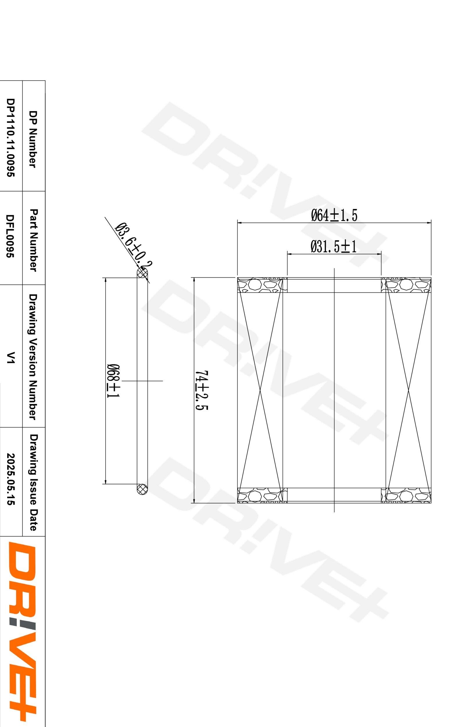 Dr!ve+ DP1110.11.0095: Oliefilter