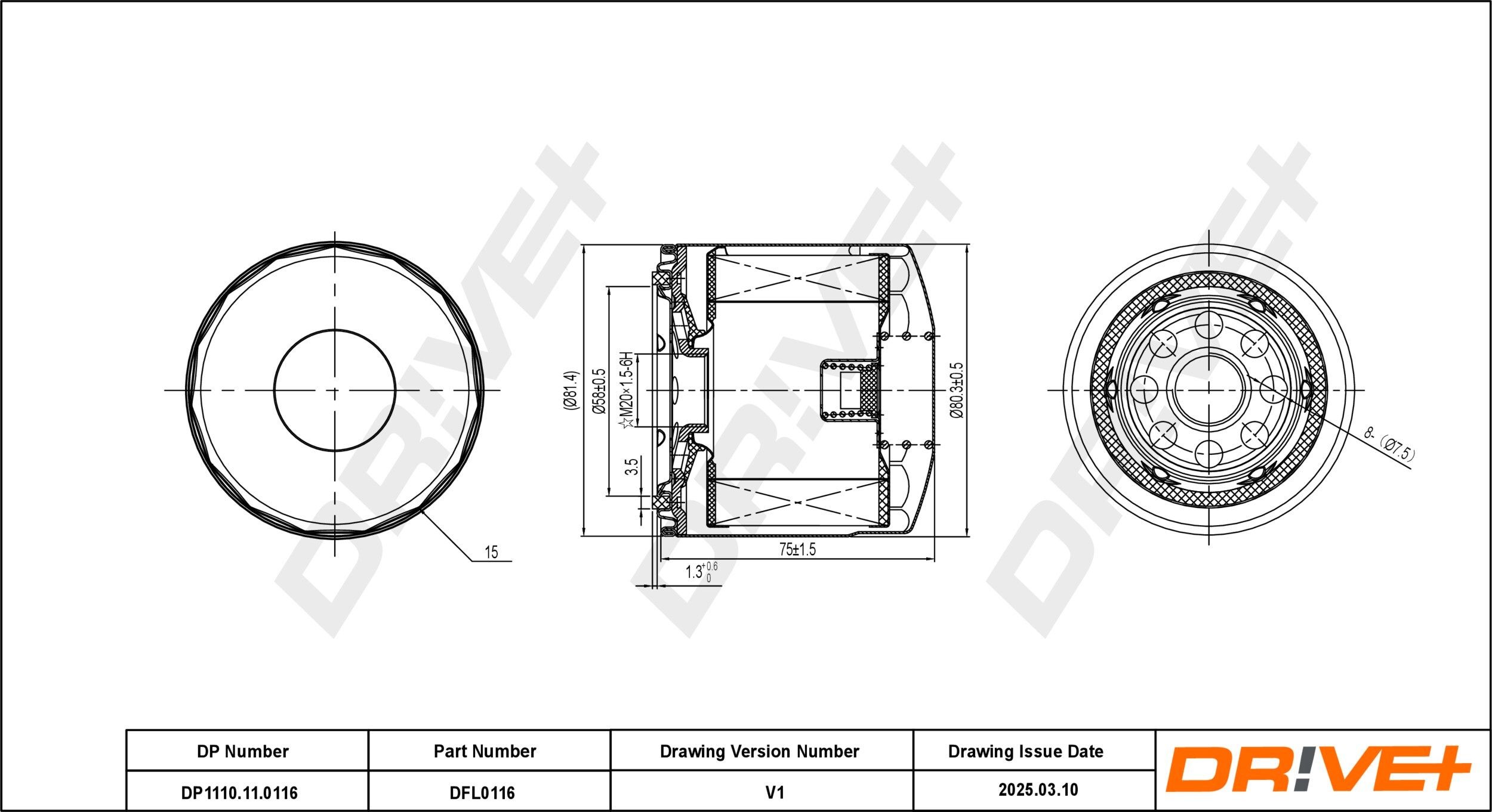 Dr!ve+ DP1110.11.0116: Ölfilter
