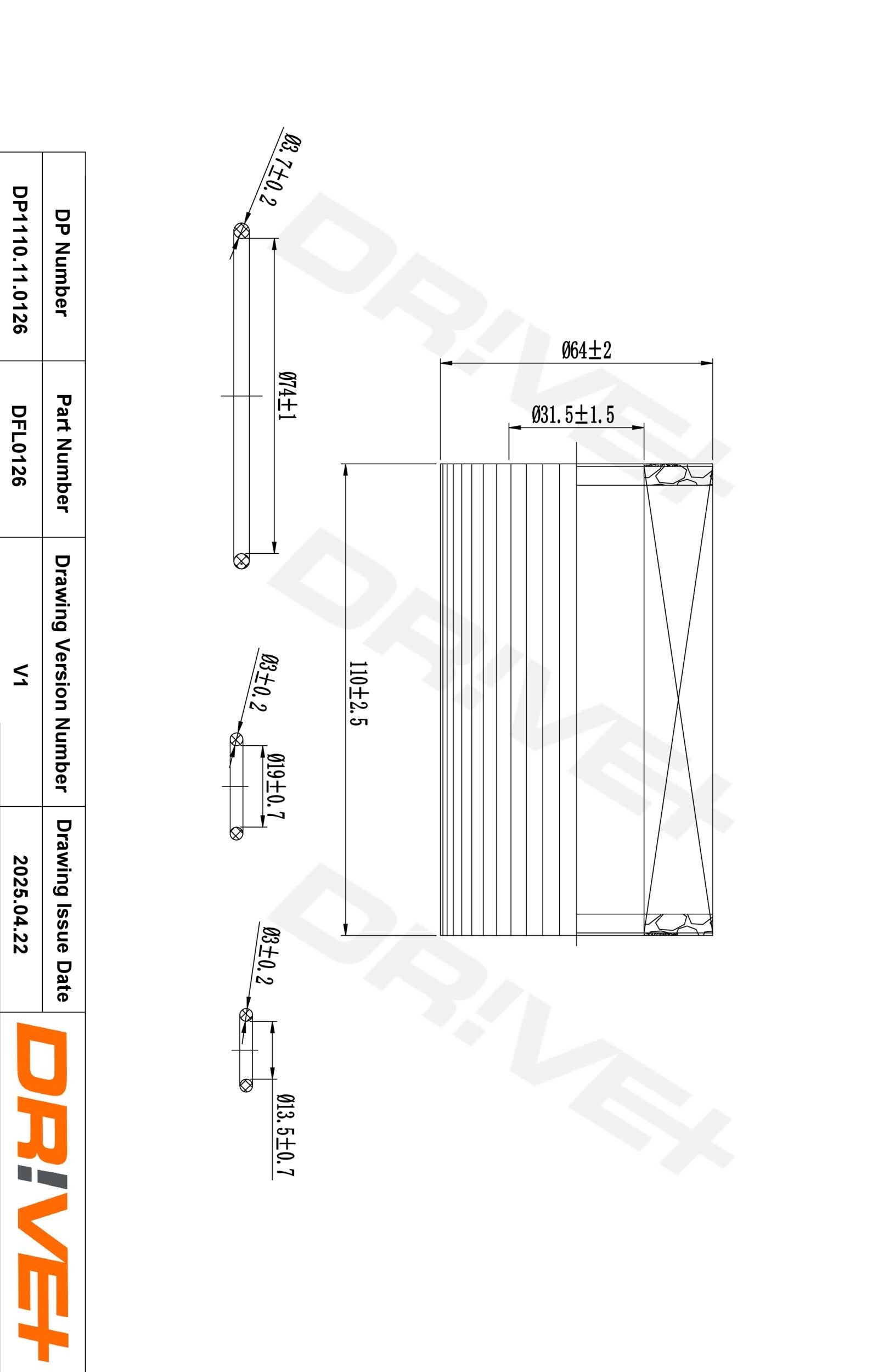 Dr!ve+ DP1110.11.0126: Oliefilter