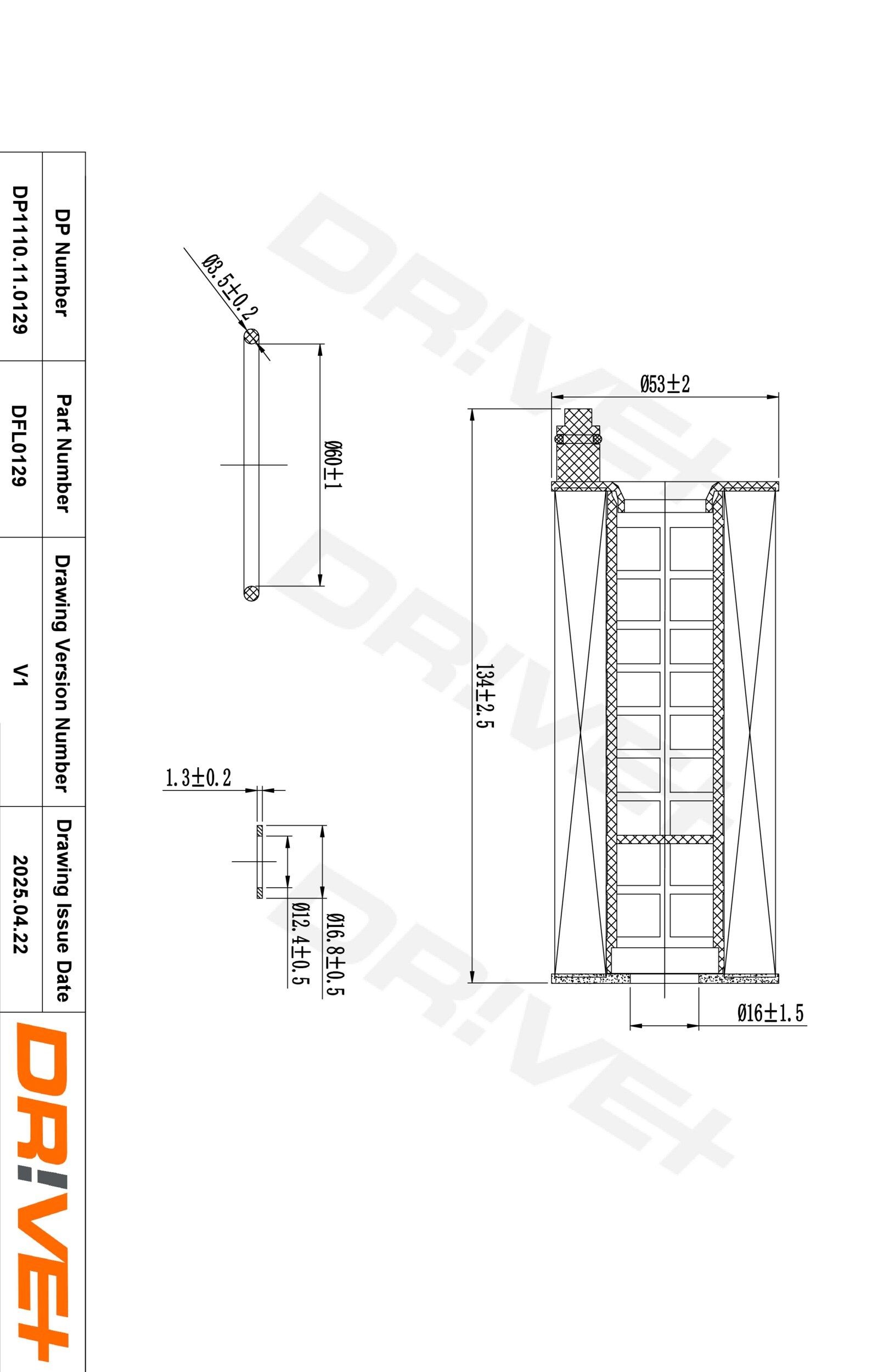 Dr!ve+ DP1110.11.0129: Oliefilter