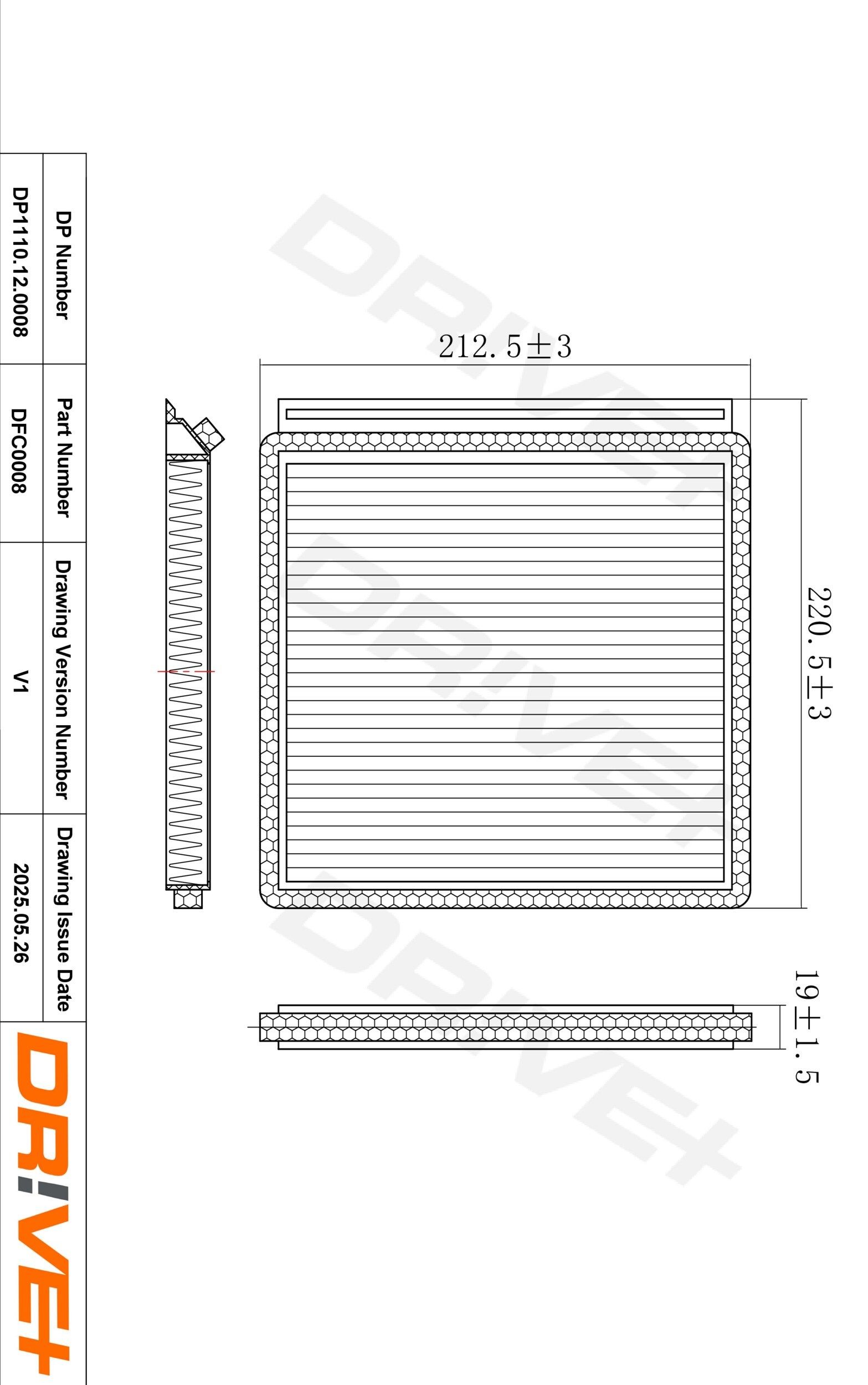 Dr!ve+ DP1110.12.0008 Innenraumfilter Partikelfilter