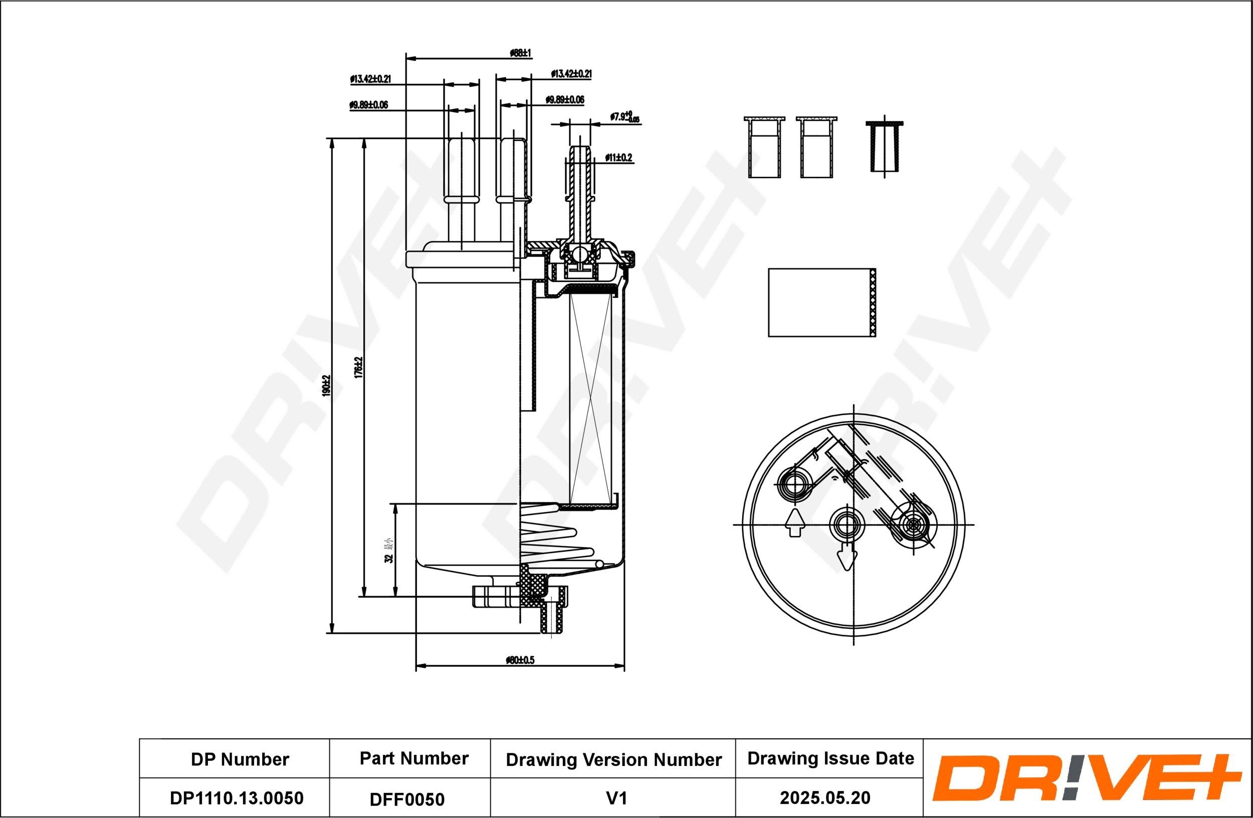 Dr!ve+ DP1110.13.0050: Brandstoffilter