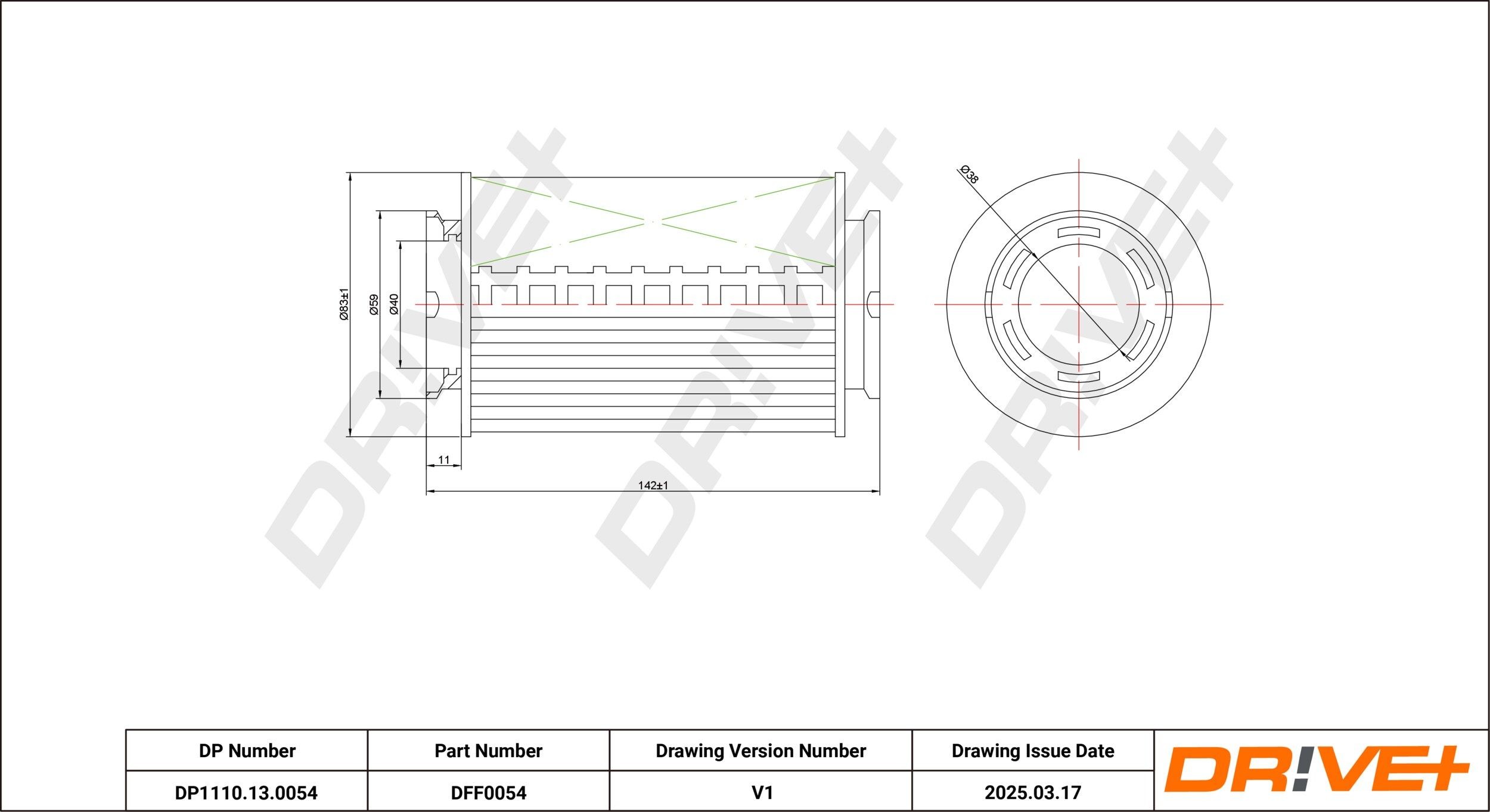 Dr!ve+ DP1110.13.0054: Kraftstofffilter