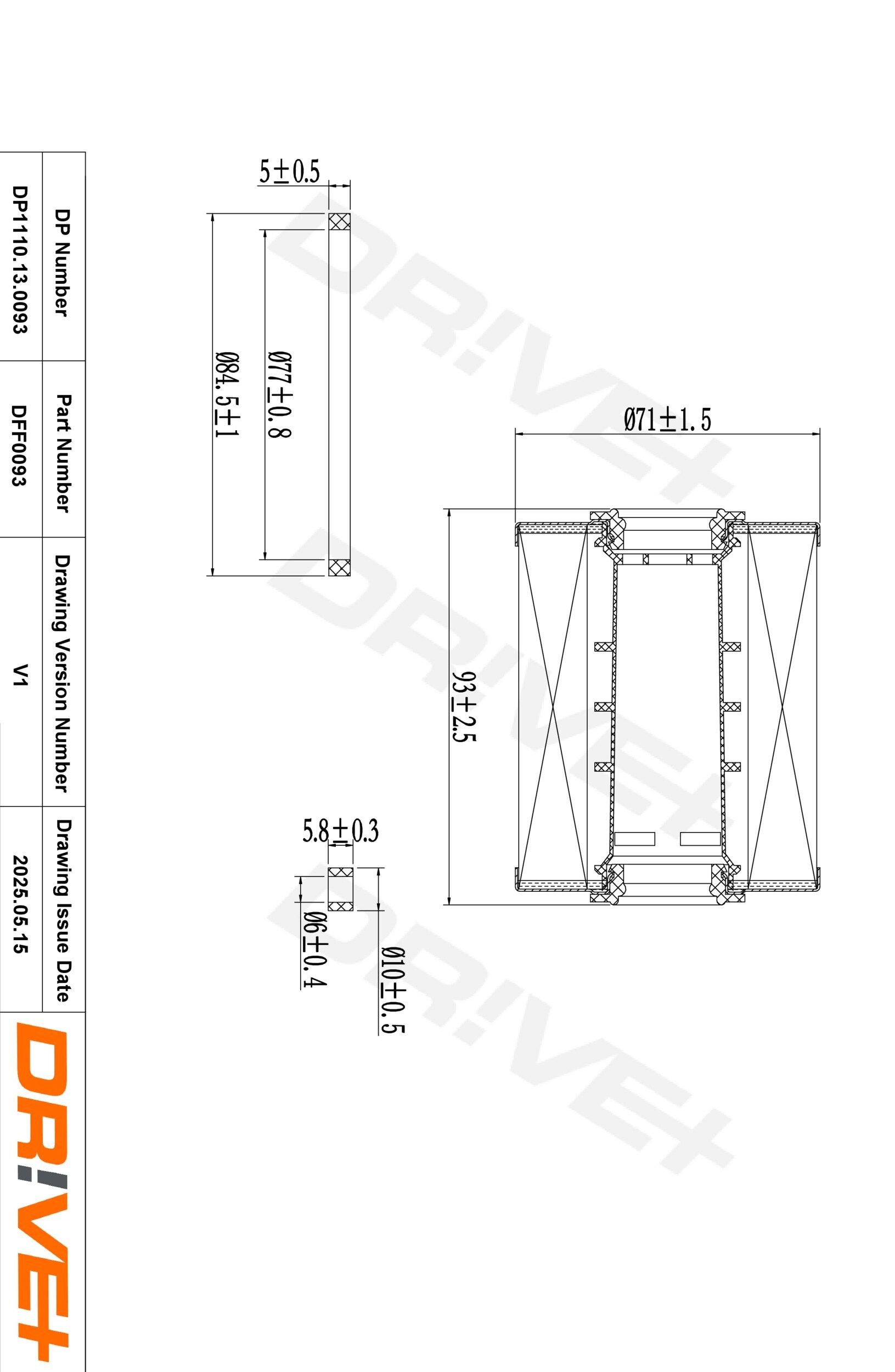 Dr!ve+ DP1110.13.0093: Filtro carburante