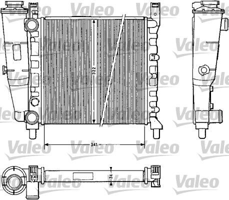 VALEO 811385: Radiateur du moteur Aluminium, avec thermostat de liquide de refroidissement