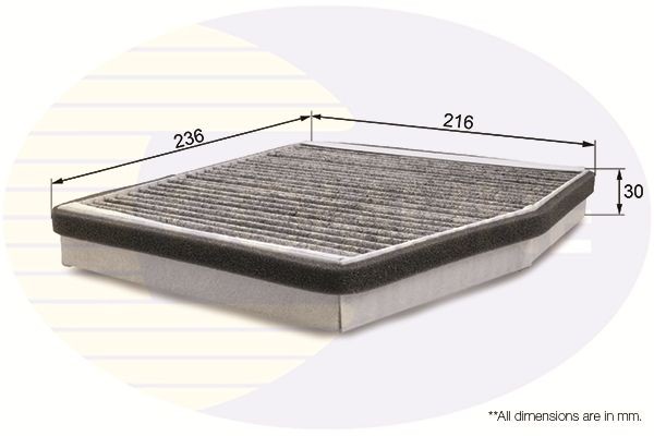 COMLINE EKF102A: Szűrő, utastér levegő aktívszén szűrő