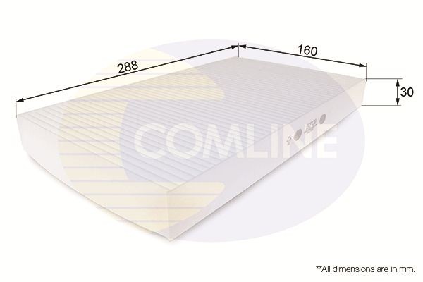 COMLINE EKF120: Szűrő, utastér levegő pollenszűrő